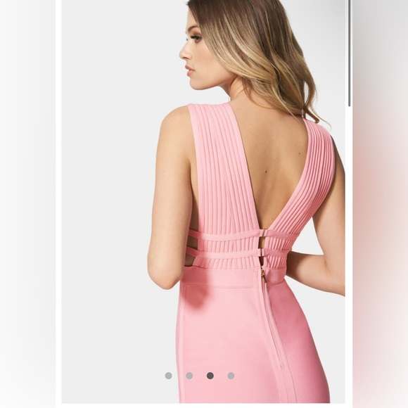 Bebe Pink Sleeveless Dress Size L NWT Style SALT455 - Picture 4 of 8